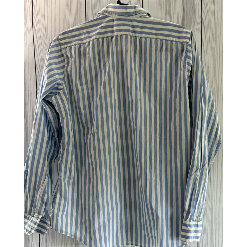 Laura Ashley Vintage Blue White Striped Button Up Shirt UK 12 EU 40 (READ) - Picture 3 of 8